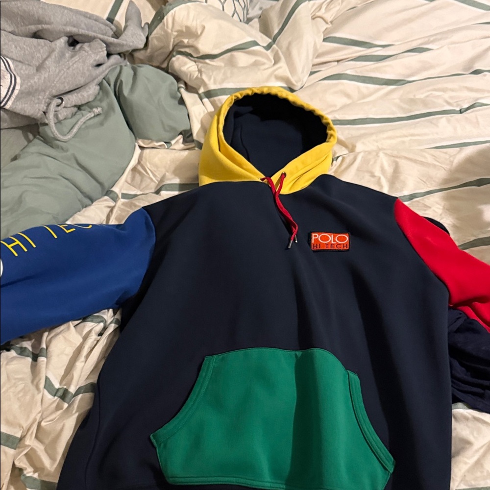 Polo by Ralph Lauren Colorblock Hoodie - Navy, Red, Yellow, Green